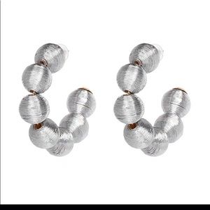 LAST ONE SALE Oversized PON PON Hoop earrings